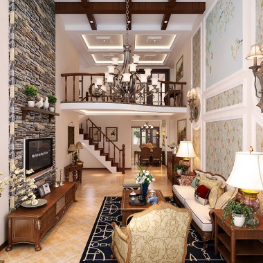 北京育龙家园140平米三居室欧美风情风格20万全包装修案例效果图4475.jpg