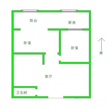 北京永泰西里83平米二居室现代风格6.7万全包装修案例效果图5706.jpg