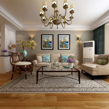 北京银地家园118.9平米三居室美式风格风格10万全包装修案例效果图2193.jpg