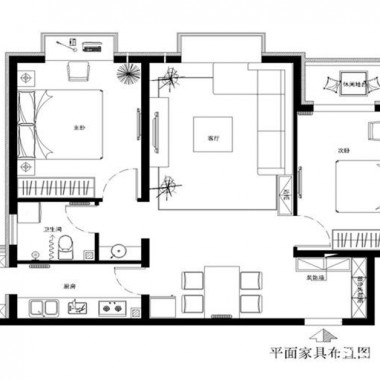 北京宜居园89平米二居室现代简约风格11万全包装修案例效果图875.jpg