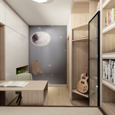 银川御景湖城85.70m²三居室现代风格装修设计效果图5646.jpg