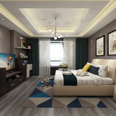 御珑湾139.06m²一居室现代风格装修设计效果图45489.jpg