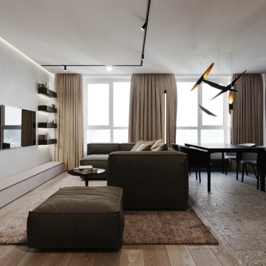 “灰+棕木” 优雅简约风公寓设计-#现代#住宅#国外#2277.jpg