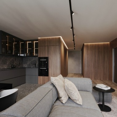 “灰+棕木” 优雅简约风公寓设计-#现代#住宅#国外#2292.jpg