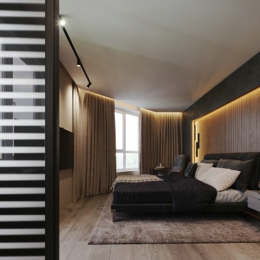 “灰+棕木” 优雅简约风公寓设计-#现代#住宅#国外#2301.jpg