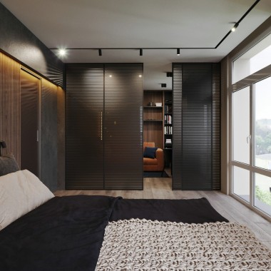 “灰+棕木” 优雅简约风公寓设计-#现代#住宅#国外#2326.jpg