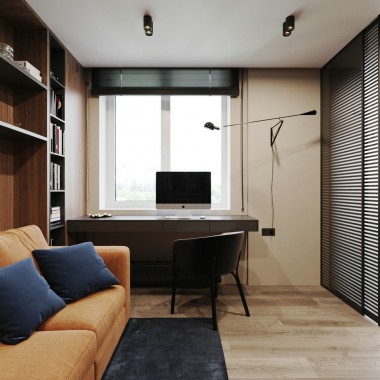 “灰+棕木” 优雅简约风公寓设计-#现代#住宅#国外#2340.jpg