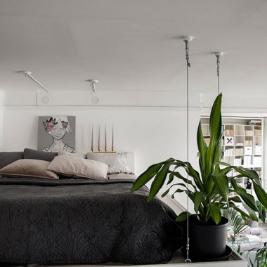家庭图书馆和夹层卧室，斯德哥尔摩53㎡小公寓-#国外公寓#北欧#现代#1012.jpg
