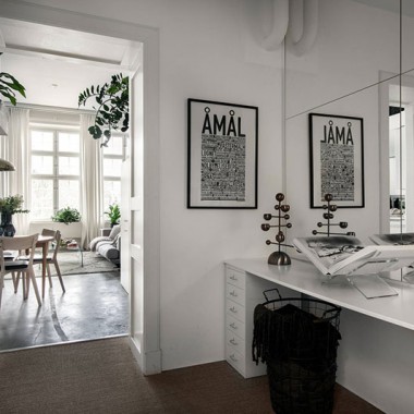 家庭图书馆和夹层卧室，斯德哥尔摩53㎡小公寓-#国外公寓#北欧#现代#1043.jpg