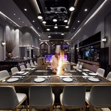 餐饮空间设计，艺鼎新作，雅玛花式铁板烧7231.jpg