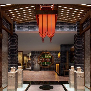 新中式禅意餐馆餐厅茶楼CAD图+8张效果图+3D模型带灯光材质13009.jpg