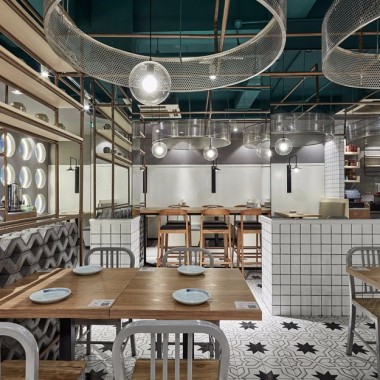 原木＋金属打造的复古餐厅 - 三也室内设计1011.jpg