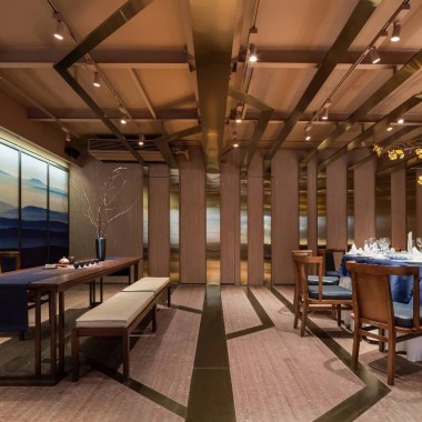 280㎡海派文化餐厅设计：用撞色的方式来构造空间4240.jpg