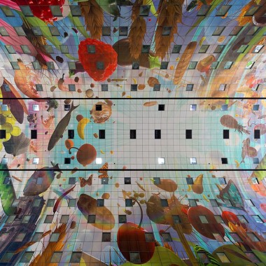[购物中心] A Colorful 36,000 Sq Ft Mural Covers The Ceiling Of This New Market Hall21793.jpg