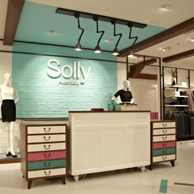Restore设计的印度Solly Allen Solly阁楼风格女装专卖店8077.jpg