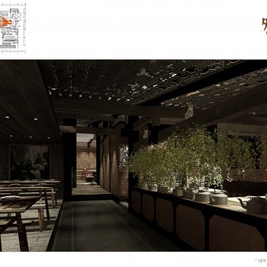 工业风格餐厅设计 时尚复古设计金属风格现代时尚餐厅CAD施工图纸 外婆家21890.jpg