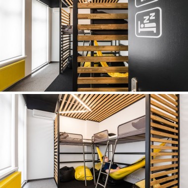 波兰弗罗茨瓦夫：新的办公室内部使用木头和黑色的框架来清楚地定义空间7578.jpg