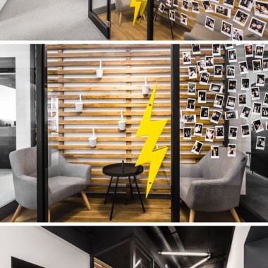 波兰弗罗茨瓦夫：新的办公室内部使用木头和黑色的框架来清楚地定义空间7579.jpg