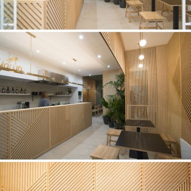 墙面装饰理念——这家餐厅用木质面板覆盖了墙面看起来就像抽象的线条艺术5964.jpg